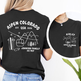 Custom Ski Trip Family Friends Group Matching T-shirt