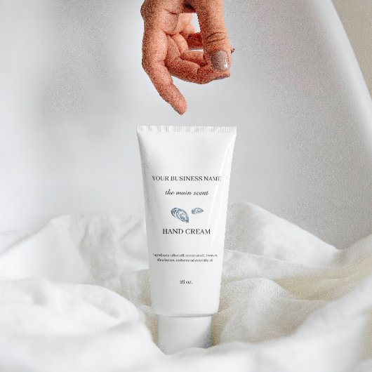 Custom Skin Care Hand Cream Label Elegant Branding