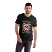 Custom Skull and Flowers Unisex T-shirt, jouw teks T-shirt