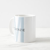 Custom Sky Blue Monogram Mug Gift for Aunt & Women Koffiemok (Voorkant links)