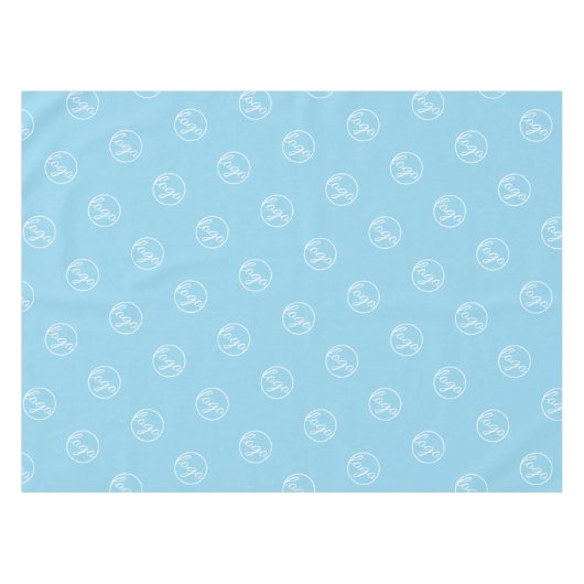 Custom Sky Blue Trade Show Logo Business Tafelkleed (Voorkant (Horizontaal))