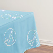 Custom Sky Blue Trade Show Logo Business Tafelkleed (Voorbeeld)