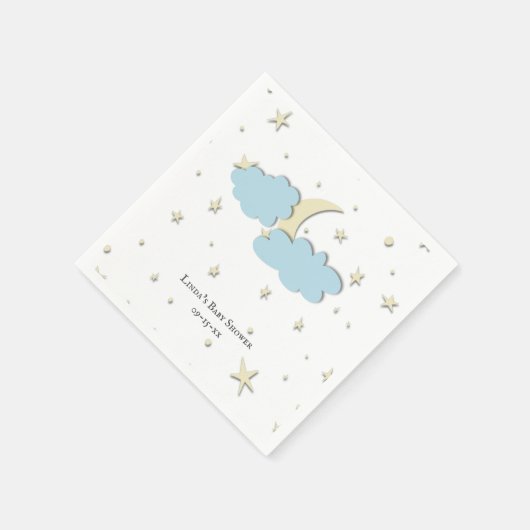 Custom Sky met Baby shower voor maan & sterren Servet (Hoek)