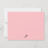 Custom Slanke Sjabloon Elegant Monogram Blush Roze (Achterkant)