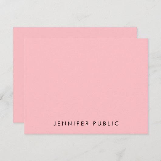 Custom Slanke Sjabloon Elegant Monogram Blush Roze (Voorkant / Achterkant)