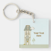 CUSTOM sleutelhanger huis identificatie (voorkant)