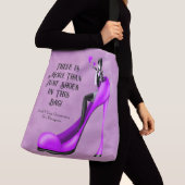 Custom Slogan Fashionable Lady in Stiletto Crossbody Tas (Dichtbij)