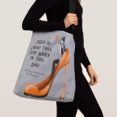 Custom Slogan Fashionable Lady in Stiletto Crossbody Tas (Dichtbij)