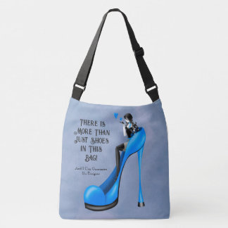 Custom Slogan Fashionable Lady in Stiletto Crossbody Tas