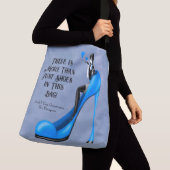 Custom Slogan Fashionable Lady in Stiletto Crossbody Tas (Dichtbij)