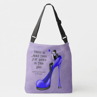 Custom Slogan Fashionable Lady in Stiletto Crossbody Tas