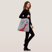 Custom Slogan Fashionable Lady in Stiletto Crossbody Tas (Op model)