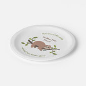 Custom Sloth Coffee Bar  Papieren Bordje (Gekanteld)