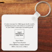 Custom Sluiting Gift Sleutelhanger voor ECHTE agen (Achterkant)