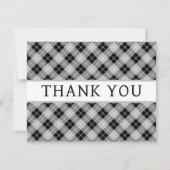 Custom Small Business Classic Plaid Zwart Bedankkaart (Voorkant)