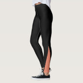 Custom Small Business Logo Orange & Black Leggings (Links)