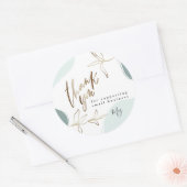 Custom Small Business Mint & Moss Dank u Ronde Sticker (Envelop)