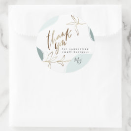 Custom Small Business Mint & Moss Dank u Ronde Sticker