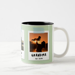 Custom Snapshot Style Moederdag Grandma Gift Tweekleurige Koffiemok