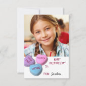 Custom Snoep hart Valentijnsdag klaslokaal foto Kaart (Voorkant)