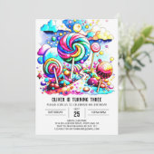 Custom Snoep Sweet Chocolate Verjaardag Kaart (Staand voorkant)