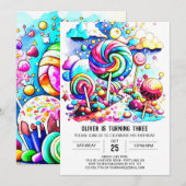 Custom Snoep Sweet Chocolate Verjaardag Kaart (Voorkant / Achterkant)