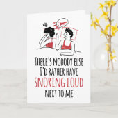 CUSTOM Snoring Loud Cheeky Romantic Funny Card Kaart (Gele Bloem)