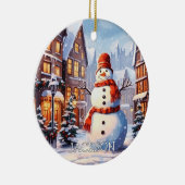 Custom Snowman Kerst Ornament (Rechts)