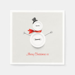 Custom Snowman Merry Christmas Paper Napkins Servet