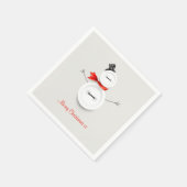 Custom Snowman Merry Christmas Paper Napkins Servet (Hoek)