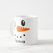 Custom Snowman Mok voor kinderen | Vakantie Mok (Voorkant links)