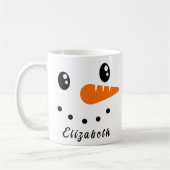 Custom Snowman Mok voor kinderen | Vakantie Mok (Links)