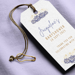 Custom Snowman paarse thema Baby shower Cadeaulabel