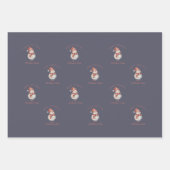 Custom Snowman waterverf Christmas vibe cadeau Inpakpapier Vel (Voorkant 2)