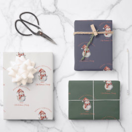 Custom Snowman waterverf Christmas vibe cadeau Inpakpapier Vel