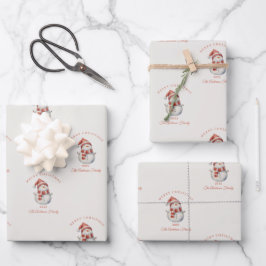 Custom Snowman waterverf Christmas vibe cadeau Inpakpapier Vel