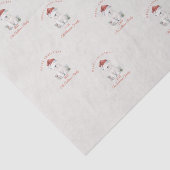 Custom Snowman waterverf Kerstfoto cadeau Tissuepapier (Detail)