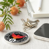 Custom Sober Coin Medallion met Phoenix Sleutelhanger (Zijkant)