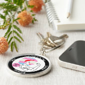 Custom Sobriety Milestone Gift – Trans Pride Sleutelhanger (Zijkant)