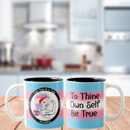Custom Sobriety Milestone Gift – Trans Pride Tweekleurige Koffiemok