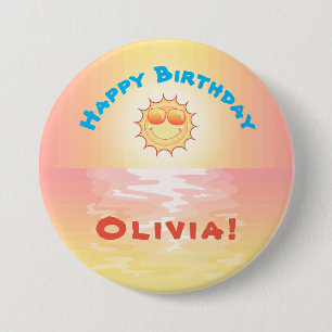 Custom SoCal Sunset Ronde Button 7,6 Cm