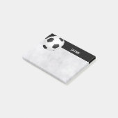 custom soccer ball post it note black and white (Schuin)
