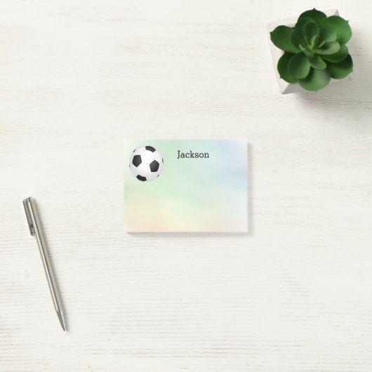 custom soccer  ball post it note to personalize (Kantoor)