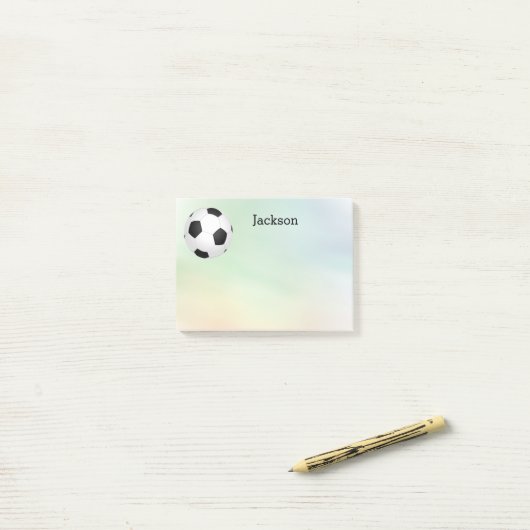 custom soccer  ball post it note to personalize (Op bureau)