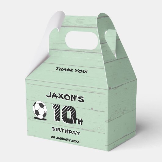 Custom Soccer Birthday Favor Box – Party Gift Box Bedankdoosjes (Voorkant Zijde)