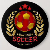 Custom Soccer Emblem Art Ronde Button 6,0 Cm (Voorkant)