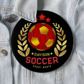 Custom Soccer Emblem Art Ronde Button 6,0 Cm (In situ)