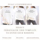 Custom Social Club Blush Cocktail Bachelorette Trui