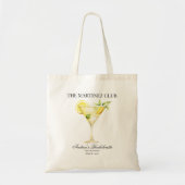 Custom Social Club Lemon Cocktail Bruiloft Tote Bag (Voorkant)