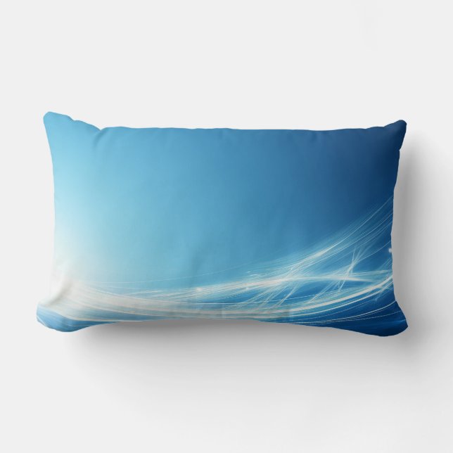 Custom Sofa Pillow – Abstract Blauw Kussen (Voorkant)